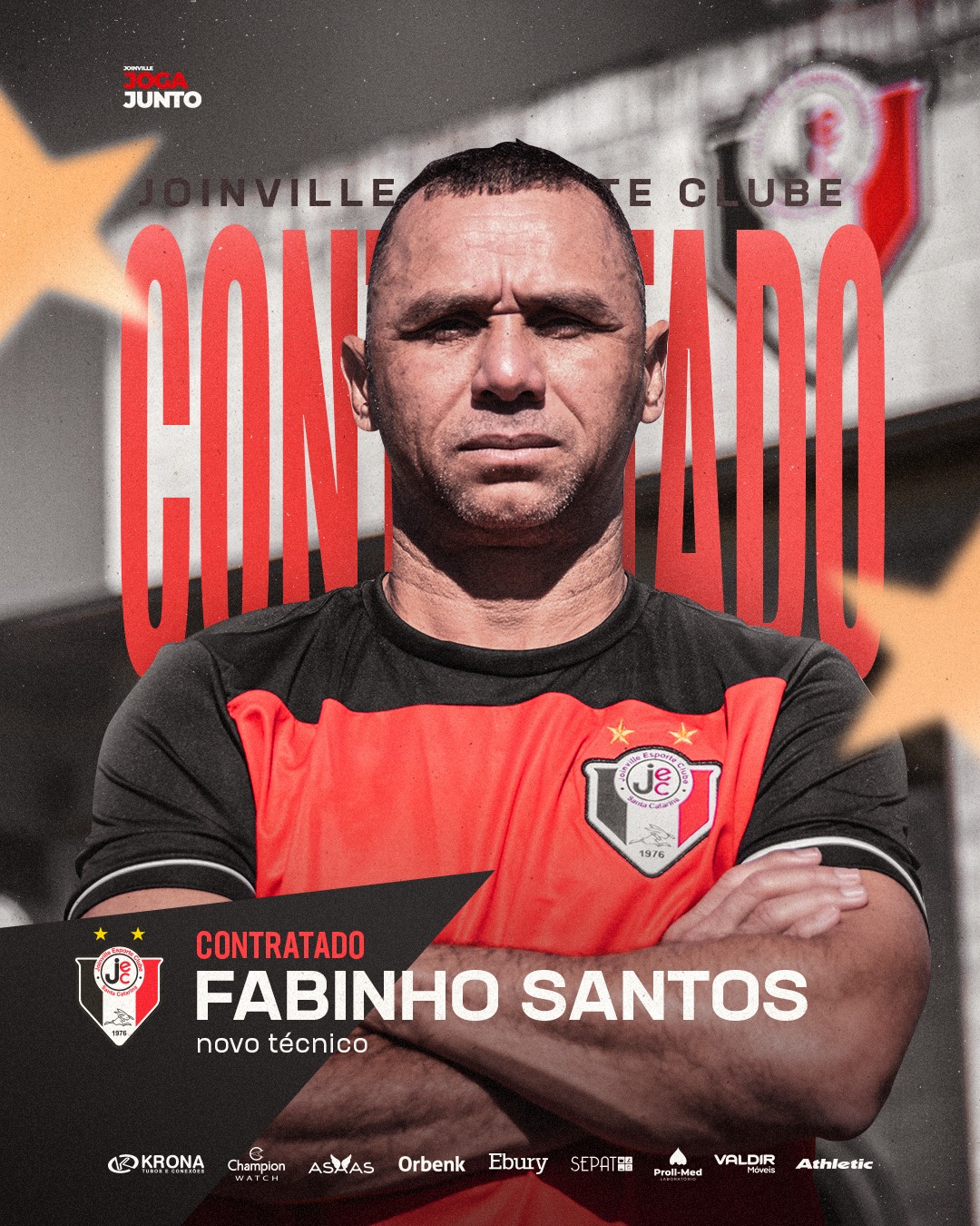 Ex-jogador, Fabinho Santos vive sonho como treinador no Joinville